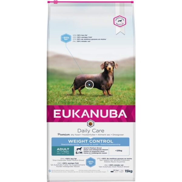 Eukanuba Daily Care Adult Weight Control Small & Medium Breed 15 kg