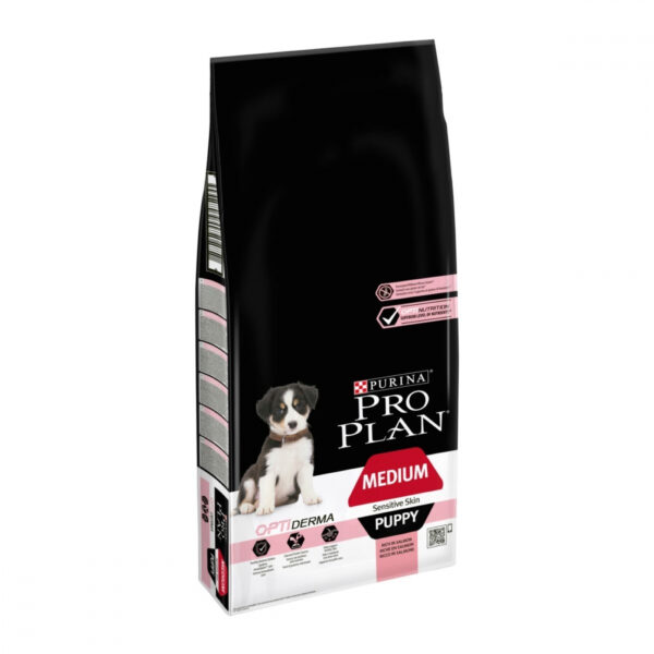 Purina Pro Plan® OptiDerma® Puppy Medium Sensitive Skin Salmon (12 kg)