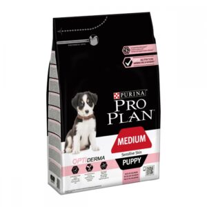 Purina Pro Plan® OptiDerma® Puppy Medium Sensitive Skin Salmon (3 kg)