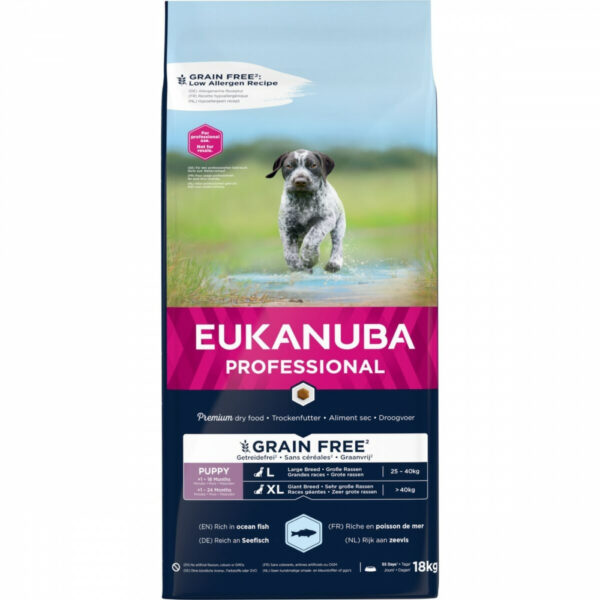 Eukanuba Puppy & Junior Grain Free Large & Giant Ocean Fish 18 kg