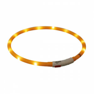 Trixie LED Lysande Hundhalsband med USB 70 cm (Orange)