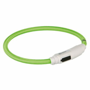 Trixie LED-halsband med USB Grön (M)