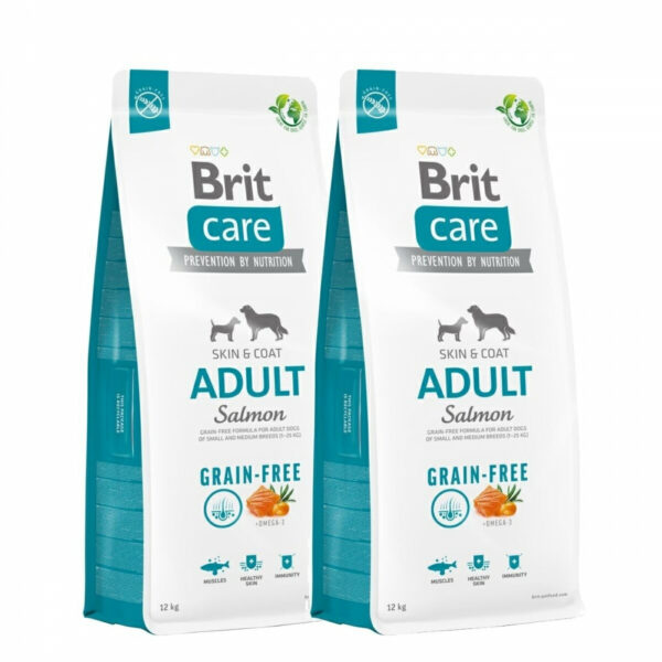 Brit Care Dog Adult Grain Free Salmon 2x12 kg