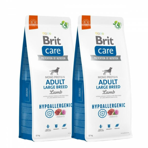 Brit Care Dog Adult Large Breed Hypoallergenic Lamb 2x12 kg