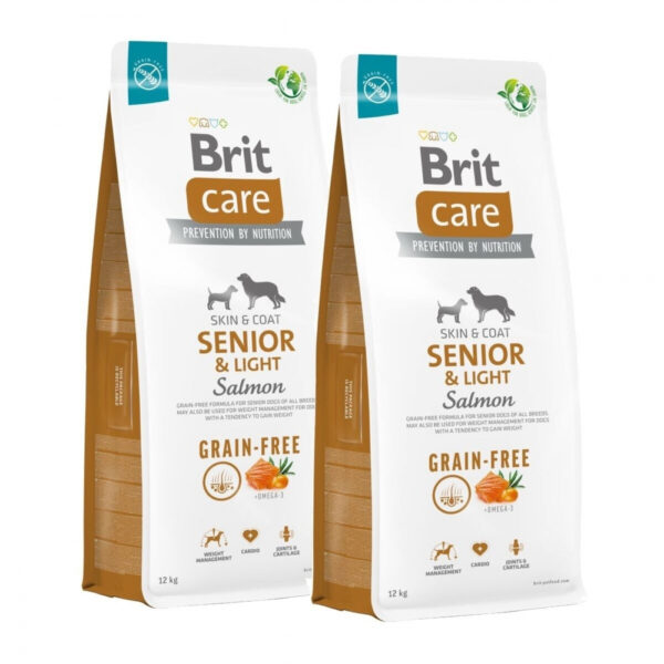 Brit Care Dog Senior & Light Grain Free Salmon 2x12 kg