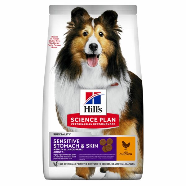 Hill's SP Canine Adult Sensitive Stomach & Skin Medium Chicken 14kg