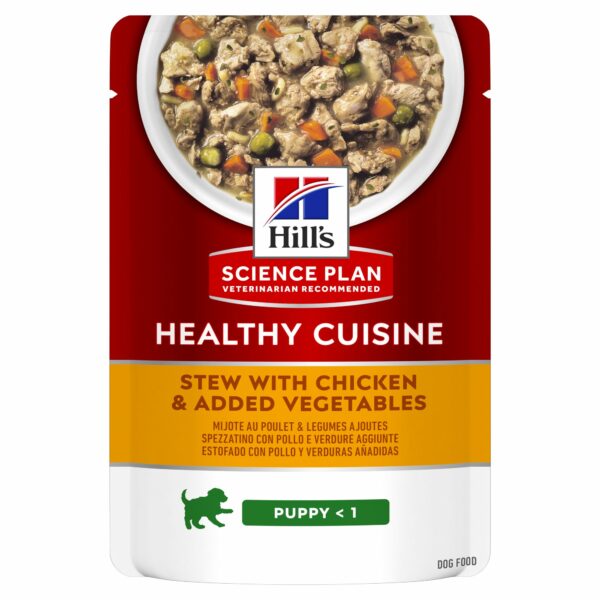 Hill's SP Puppy Healthy Cuisine Medium & Large Breed Chicken & Vegetables Portion 12x90g