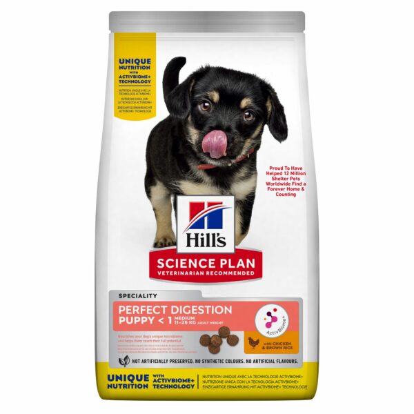 Hill's SP Puppy Perfect Digestion Medium with Chicken & Brown Rice 2,5kg