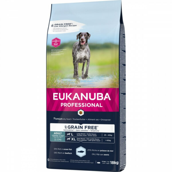 Eukanuba Dog Adult Grain Free Large & Giant Ocean Fish 18 kg