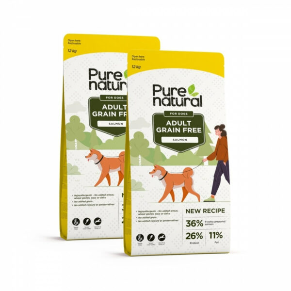 Purenatural Dog Adult Grain Free Salmon 2 x 12 kg