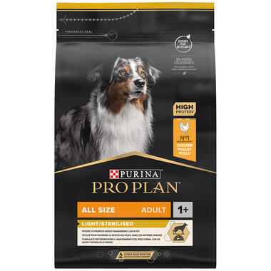 Purina Pro Plan Dog All Sizes Adult Light & Sterilised Kyckling 3kg
