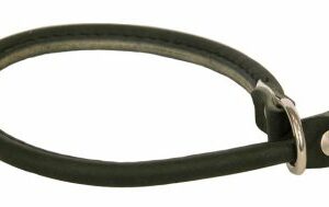 Alac Läderhalsband stryp Svart M/L 55cm