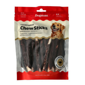 Dogman Chew sticks ostrich 12,5cm 25p S 12,5cm
