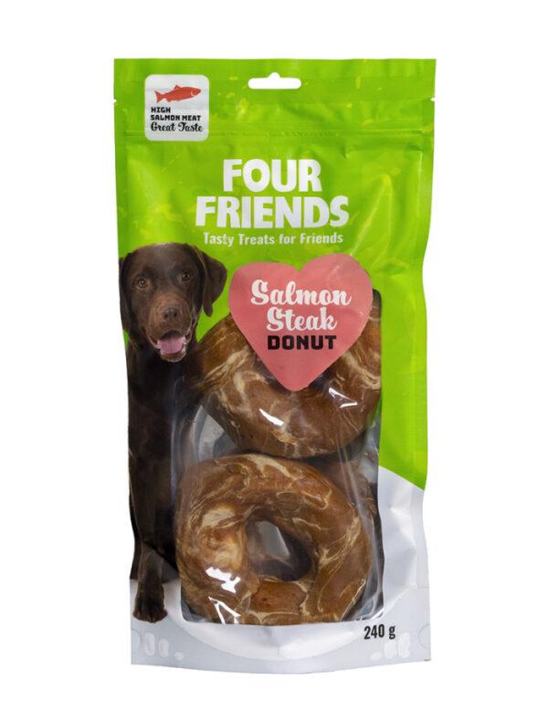 Four Friends Dog Salmon Steak Donut 2-pack 2-pack 240g