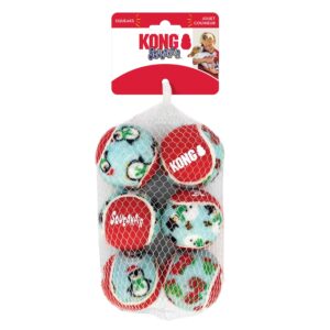 KONG Holiday SqueakAir® Balls 6-pk Mix M